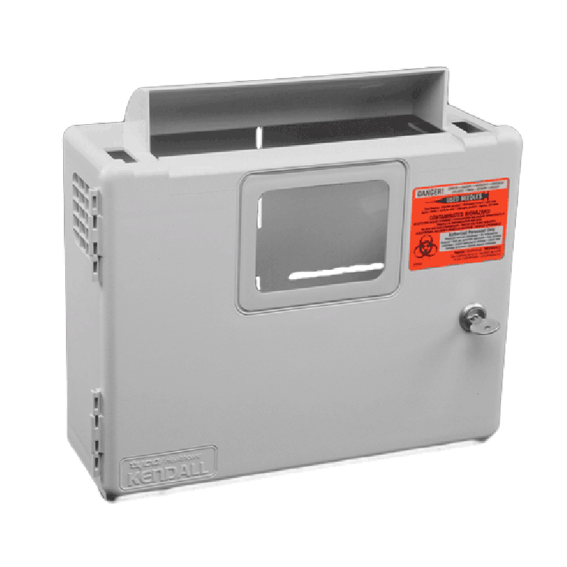 Lockable Wall Mount CASE for Biohazard Sharps