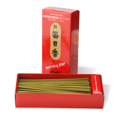 Sandalwood Incense, Morning Star Brand, 200/box
