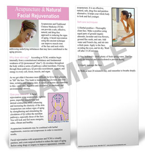 Facial Rejuvenation - Patient Education Card