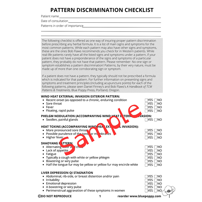 Pattern Discrimination Checklist